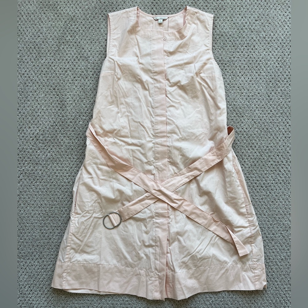 Sleeveless Pink Dress with Belt